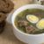 Щавелевый суп с перепелиными яйцами